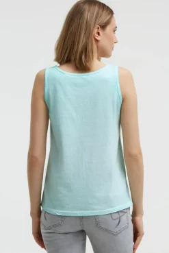 Top Inside Oil Dyed mit Logo Print aqua splash