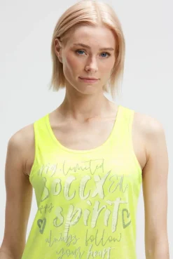 Top mit Glitter Print electric lemon