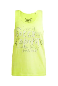 Top mit Glitter Print electric lemon