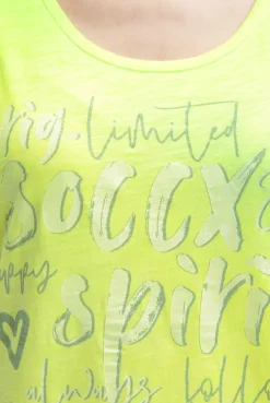 Top mit Glitter Print electric lemon