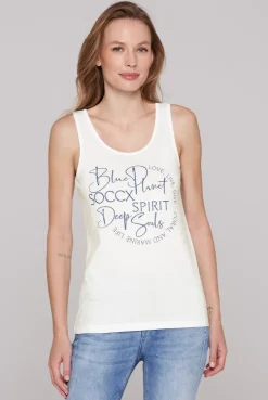 Top mit Label Print opticwhite