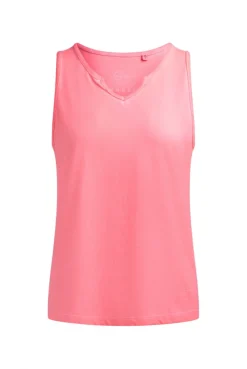 Top Oil Dyed mit V - Öffnung neon coral