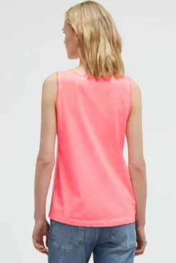Top Oil Dyed mit V - Öffnung neon coral