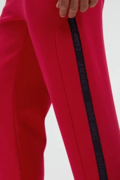 Trainingshose aus Interlock mit Seitentapes bright red