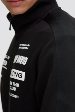Trainingsjacke aus Interlock mit Rubber Prints black