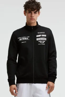 Trainingsjacke aus Interlock mit Rubber Prints black