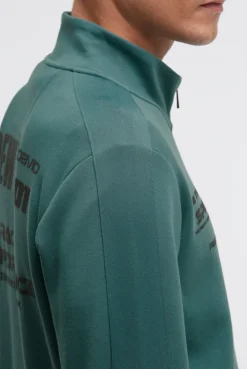 Trainingsjacke aus Interlock mit Rubber Prints petrol green