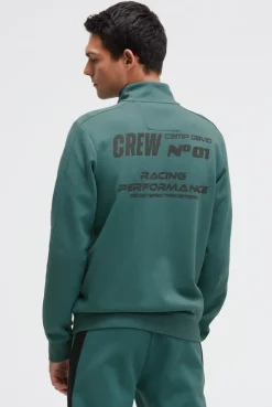 Trainingsjacke aus Interlock mit Rubber Prints petrol green