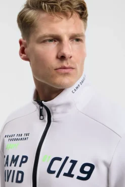 Trainingsjacke aus Interlock mit Logo Artworks white