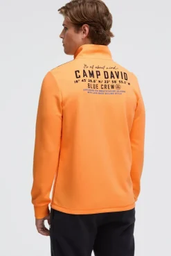 Troyer-Sweatshirt aus Interlock mit Rücken-Artwork sunrise neon