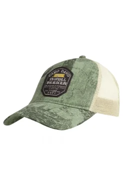 Trucker Cap mit All Over Print und Patch sage