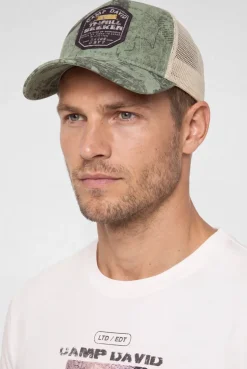 Trucker Cap mit All Over Print und Patch sage