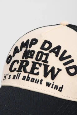 Trucker Cap mit 3D-Logo-Stickerei ecru
