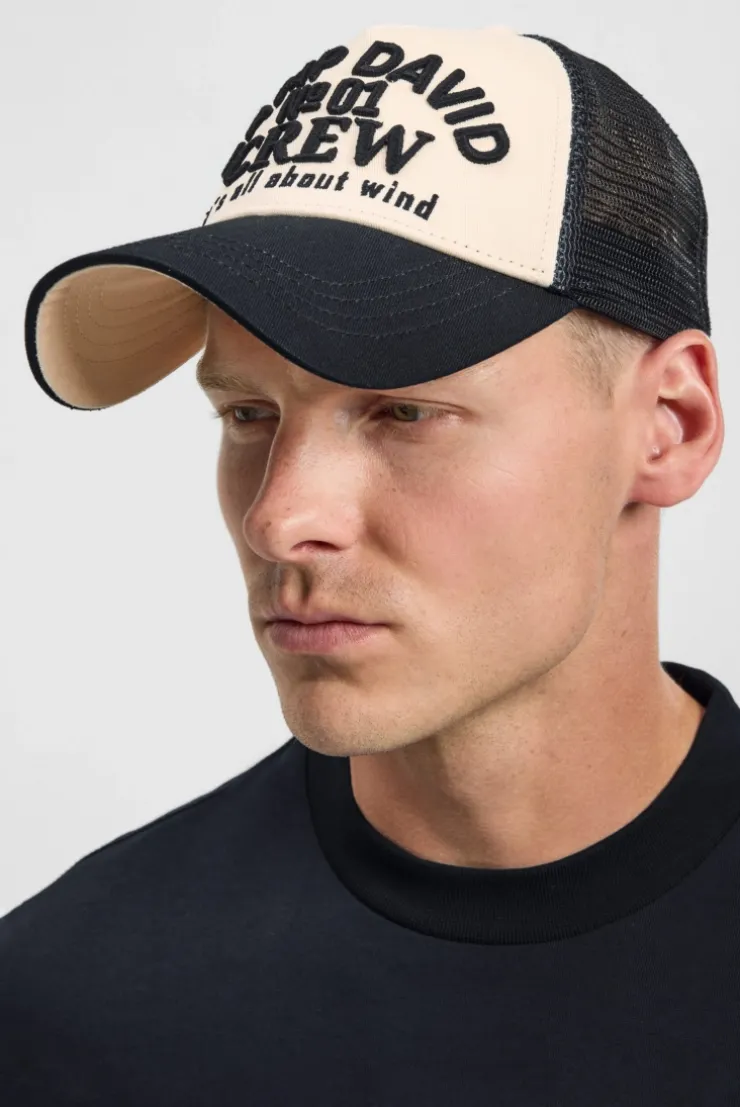 Trucker Cap mit 3D-Logo-Stickerei ecru