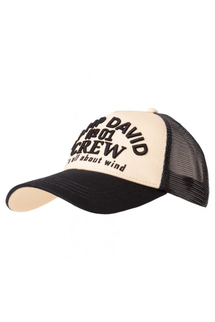 Trucker Cap mit 3D-Logo-Stickerei ecru