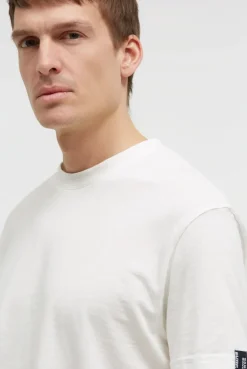 T-Shirt aus Slub-Pikee mit Back-Artwork ivory