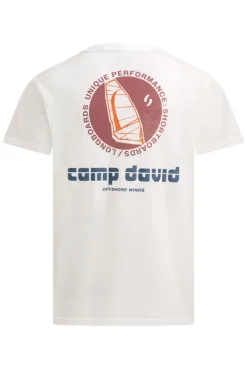 T-Shirt aus Slub-Pikee mit Back-Artwork ivory