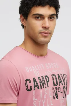 T-Shirt Dip Dye mit Vintage Print beachy red