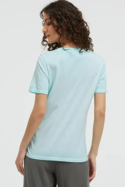 T-Shirt Inside Oil Dyed mit Cuba Print aqua splash