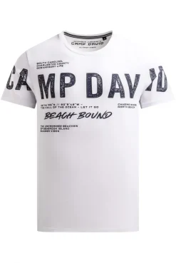 T-Shirt mit auffälligem Logo Print opticwhite