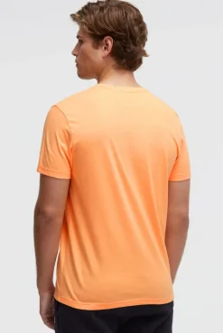 T-Shirt mit Label Print sunrise neon