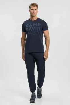 T-Shirt mit Logo Artwork blue navy