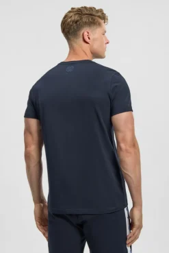 T-Shirt mit Logo Artwork blue navy