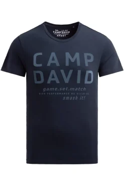 T-Shirt mit Logo Artwork blue navy