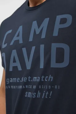T-Shirt mit Logo Artwork blue navy