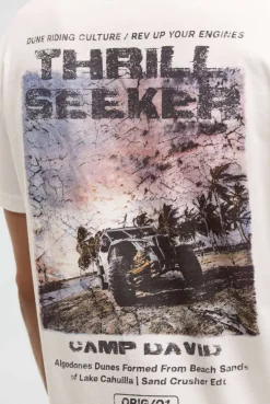 T-Shirt mit Photoprint auf dem Rücken ivory