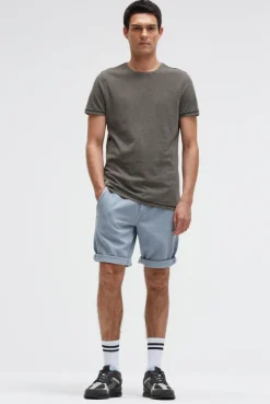T-Shirt mit Tapes und Rücken-Print dark wood