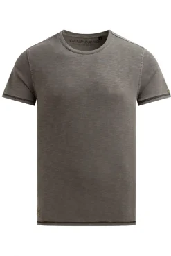 T-Shirt mit Tapes und Rücken-Print dark wood
