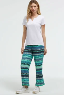 T-Shirt mit V-Cut und Rückenprint opticwhite