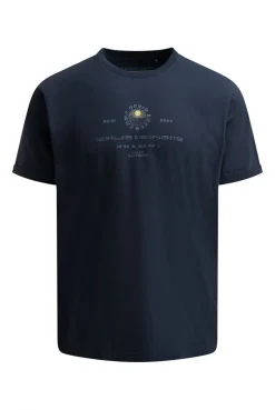 T-Shirt Relaxed Fit mit Backprint faded navy
