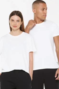 T-Shirt Rundhals, 2er-Pack opticwhite / opticwhite | XS