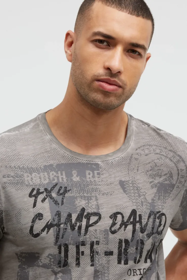 T-Shirt Rundhals mit All Over Print shadow