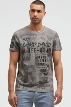 T-Shirt Rundhals mit All Over Print shadow