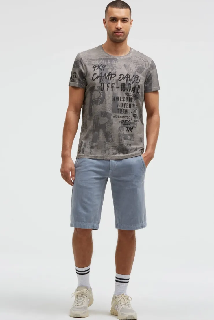 T-Shirt Rundhals mit All Over Print shadow