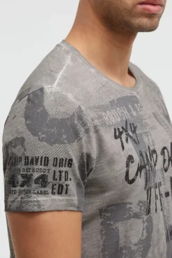 T-Shirt Rundhals mit All Over Print shadow