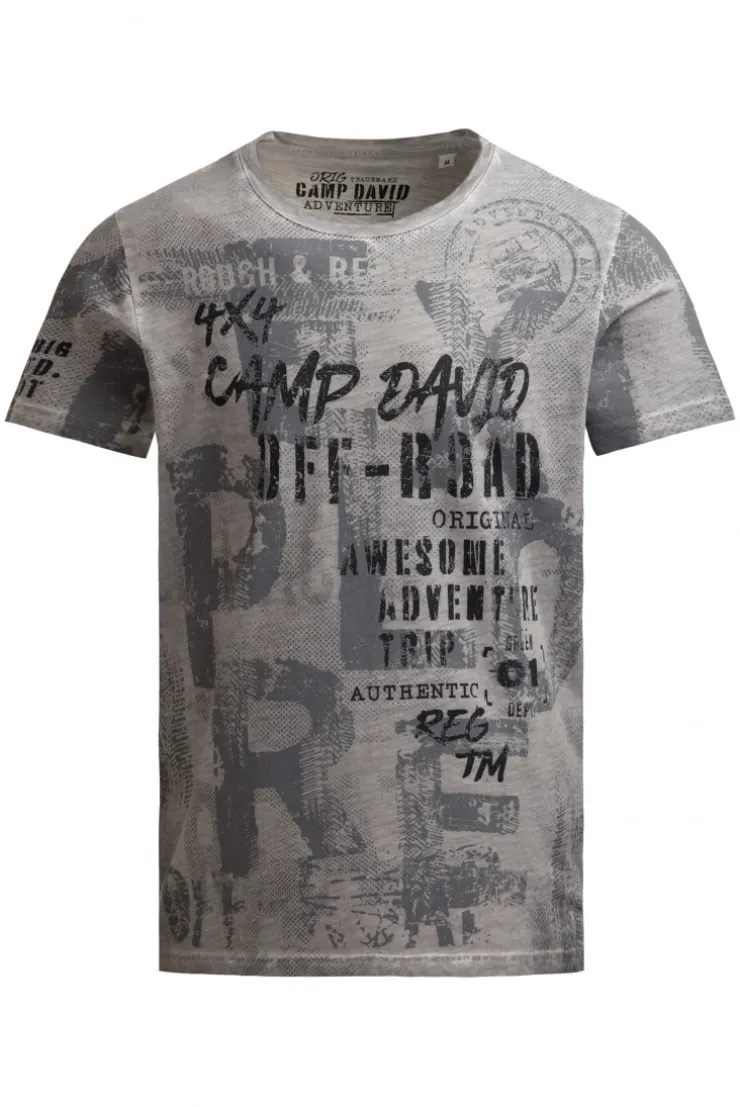 T-Shirt Rundhals mit All Over Print shadow