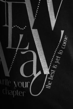 T-Shirt Rundhals mit Artwork black
