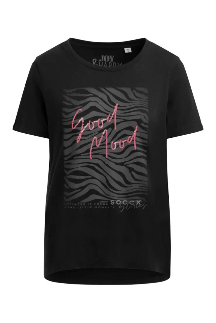 T-Shirt Rundhals mit Artwork black