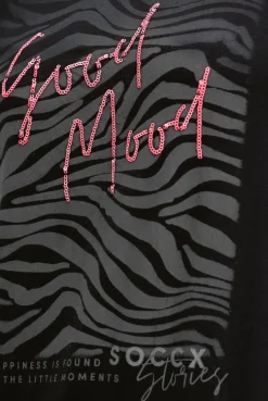 T-Shirt Rundhals mit Artwork black