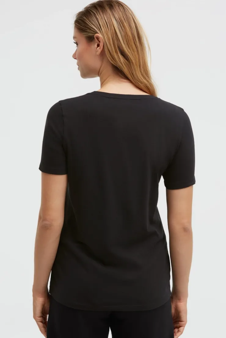 T-Shirt Rundhals mit Artwork black