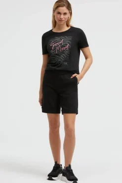 T-Shirt Rundhals mit Artwork black