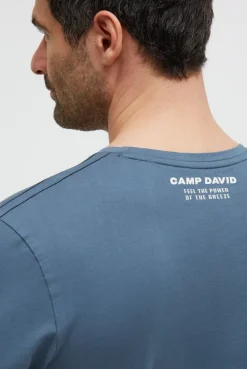 T-Shirt Rundhals mit Artwork harbour blue