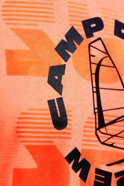 T-Shirt Rundhals mit Artwork neon flame
