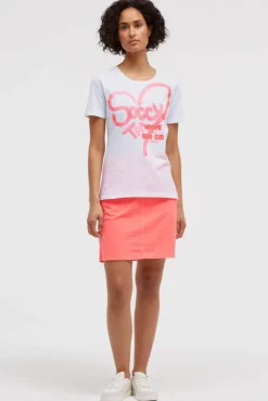 T-Shirt Rundhals mit Artwork opticwhite