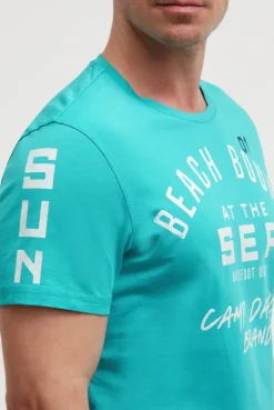 T-Shirt Rundhals mit Artworks island green