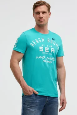 T-Shirt Rundhals mit Artworks island green